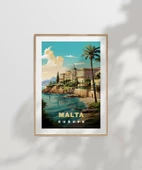 Çerçevesiz Poster Malta Sahil Manzarası ve Akdeniz Huzuru thumbnail 7