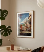 Çerçevesiz Poster Thessaloniki Tarihi Sokak Manzarası thumbnail 4