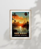 Çerçevesiz Poster San Diego Gün Batımı thumbnail 7
