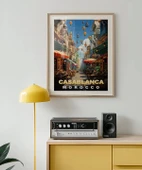 Çerçevesiz Poster Fas'ın Renkli Sokakları thumbnail 3