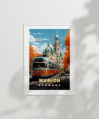 Çerçevesiz Poster Münih'in Renkli Sonbahar Sokakları thumbnail 2