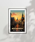 Çerçevesiz Poster Bükreş Altın Saatin Büyüsü thumbnail 5