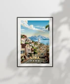 Çerçevesiz Poster Tropikal Lima Sokakları Dekoratif - 6