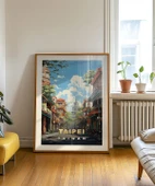 Çerçevesiz Poster Taipei Sokak Manzarası thumbnail 5