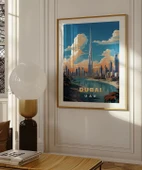 Çerçevesiz Poster Dubai Burj Khalifa Kulesi thumbnail 4