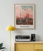 Çerçevesiz Poster Shanghai Gökyüzüne Yükselen Şehir thumbnail 3