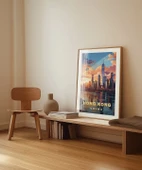 Çerçevesiz Poster Hong Kong'un Dinamik Silüeti thumbnail 4