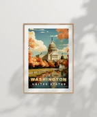 Çerçevesiz Poster Washington D.C. Capitol Sanatsal thumbnail 7