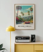 Çerçevesiz Poster Los angeles Şehir İlüstrasyonu thumbnail 3