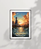 Çerçevesiz Poster Gölün ve Gökdelenlerin Şehri thumbnail 6