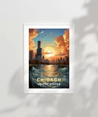 Çerçevesiz Poster Gölün ve Gökdelenlerin Şehri thumbnail 2