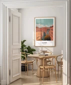 Çerçevesiz Poster Tarihi Lyon Sokakları Dekoratif - 3