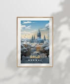 Çerçevesiz Poster Oslo Kış Manzarası thumbnail 7