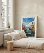 Çerçevesiz Poster Venedik Kanalı Manzarası thumbnail 4