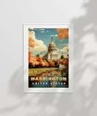 Çerçevesiz Poster Washington D.C. Capitol Sanatsal thumbnail 2