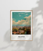 Çerçevesiz Poster Üsküp Şehir Manzarası thumbnail 1