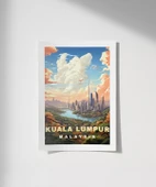 Çerçevesiz Poster Kuala Lumpur Şehir Silüeti thumbnail 1