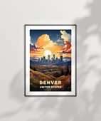 Çerçevesiz Poster Denver'ın Parlayan Ufku thumbnail 6