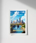 Çerçevesiz Poster Nehir ve Gökdelenlerin Şehri thumbnail 1