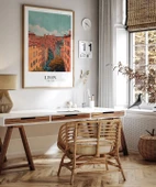 Çerçevesiz Poster Tarihi Lyon Sokakları Dekoratif - 5