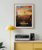 Çerçevesiz Poster Tahran’ın Zarif Silüeti ve Dağ Manzarası thumbnail 3