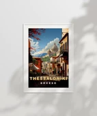 Çerçevesiz Poster Thessaloniki Tarihi Sokak Manzarası thumbnail 2