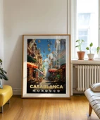 Çerçevesiz Poster Fas'ın Renkli Sokakları thumbnail 5