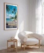 Çerçevesiz Poster Maldives Tropik Plaj Manzarası thumbnail 5