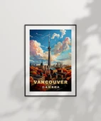 Çerçevesiz Poster Vancouver ve Sonbahar Renkleri Şehir thumbnail 6