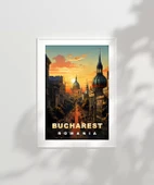 Çerçevesiz Poster Bükreş Altın Saatin Büyüsü thumbnail 2