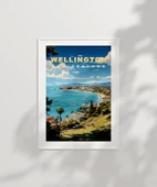 Çerçevesiz Poster Wellington Sahil Manzarası Sanatsal thumbnail 2