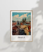 Çerçevesiz Poster Prag Eski Şehir Manzarası thumbnail 7