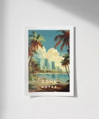 Çerçevesiz Poster Doha Şehir Manzarası thumbnail 1