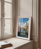 Çerçevesiz Poster Venedik Kanalı Manzarası thumbnail 3