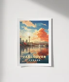 Çerçevesiz Poster Vancouver Gün Batımı Manzarası thumbnail 1