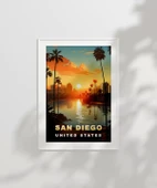 Çerçevesiz Poster San Diego Gün Batımı thumbnail 2