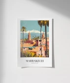 Çerçevesiz Poster Kızıl Şehir Marakeş thumbnail 8