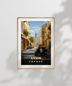 Çerçevesiz Poster Lyon'un Şirin Sokakları ve Vespa thumbnail 7