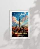 Çerçevesiz Poster Vancouver ve Sonbahar Renkleri Şehir thumbnail 2