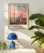 Çerçevesiz Poster Shanghai Gökyüzüne Yükselen Şehir thumbnail 4