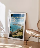 Çerçevesiz Poster Wellington Sahil Manzarası Sanatsal thumbnail 4