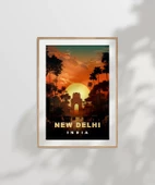 Çerçevesiz Poster New Delhi Gün Batımı thumbnail 6