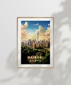 Çerçevesiz Poster Nairobi Şehir Manzarası thumbnail 6