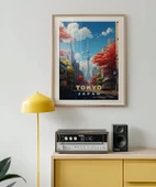 Çerçevesiz Poster Sonbahar Renkleriyle Tokyo Manzarası thumbnail 3