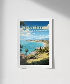 Çerçevesiz Poster Wellington Sahil Manzarası Sanatsal thumbnail 1
