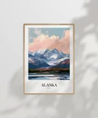 Çerçevesiz Poster Karlarla Kaplanmış Alaska thumbnail 7