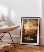 Çerçevesiz Poster Tahran’ın Zarif Silüeti ve Dağ Manzarası thumbnail 5
