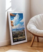 Çerçevesiz Poster Wellington Skyline New Zealand thumbnail 5