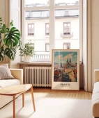 Çerçevesiz Poster Prag Eski Şehir Manzarası thumbnail 4