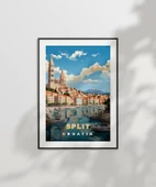 Çerçevesiz Poster Split Sahil Manzarası thumbnail 6